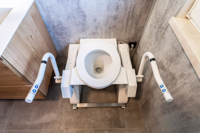 Vertikaler Heber R2D2-V zur Unterstützung beim Aufstehen von der Toilette, Farbe Weiß